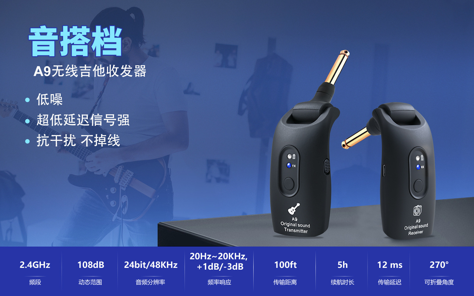 A9 Wireless Guitar System detail view