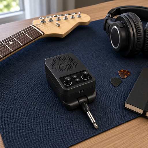Complete view of the compact JA-05G plug-in guitar amplifier