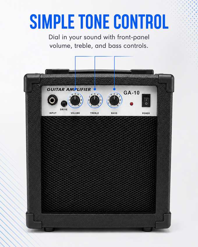 GA-10 volume, treble and bass controls