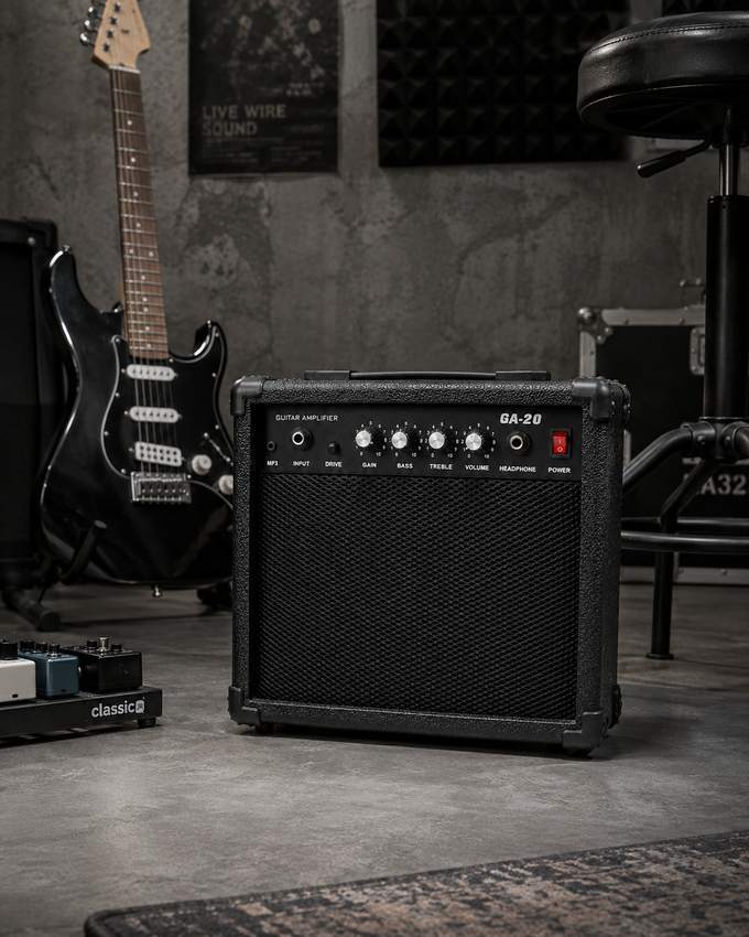 GA-20 guitar amplifier in a practice space