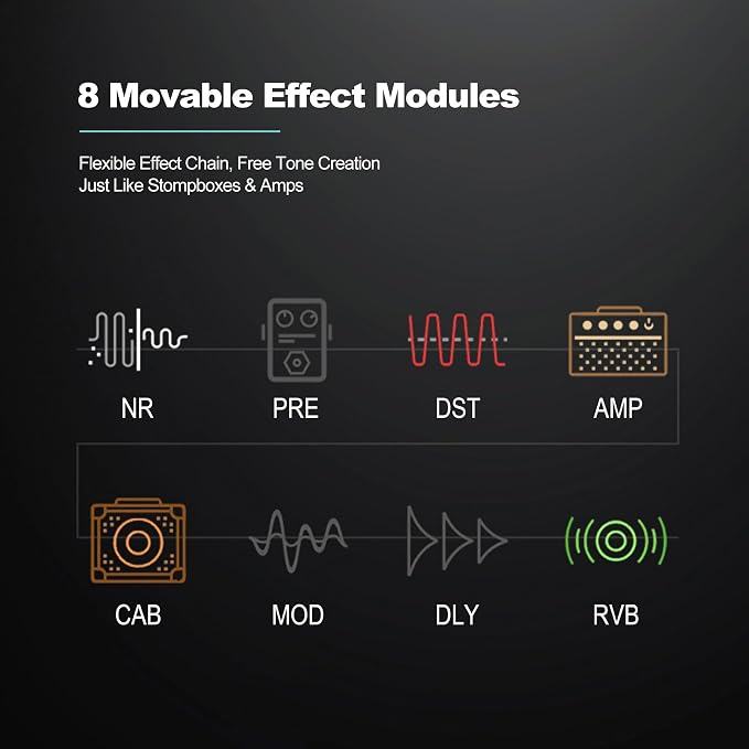 IE350 eight-module guitar effects signal chain